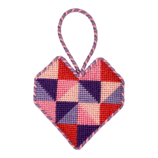 Love MHB Studio Quilted Heart Needlepoint Canvas