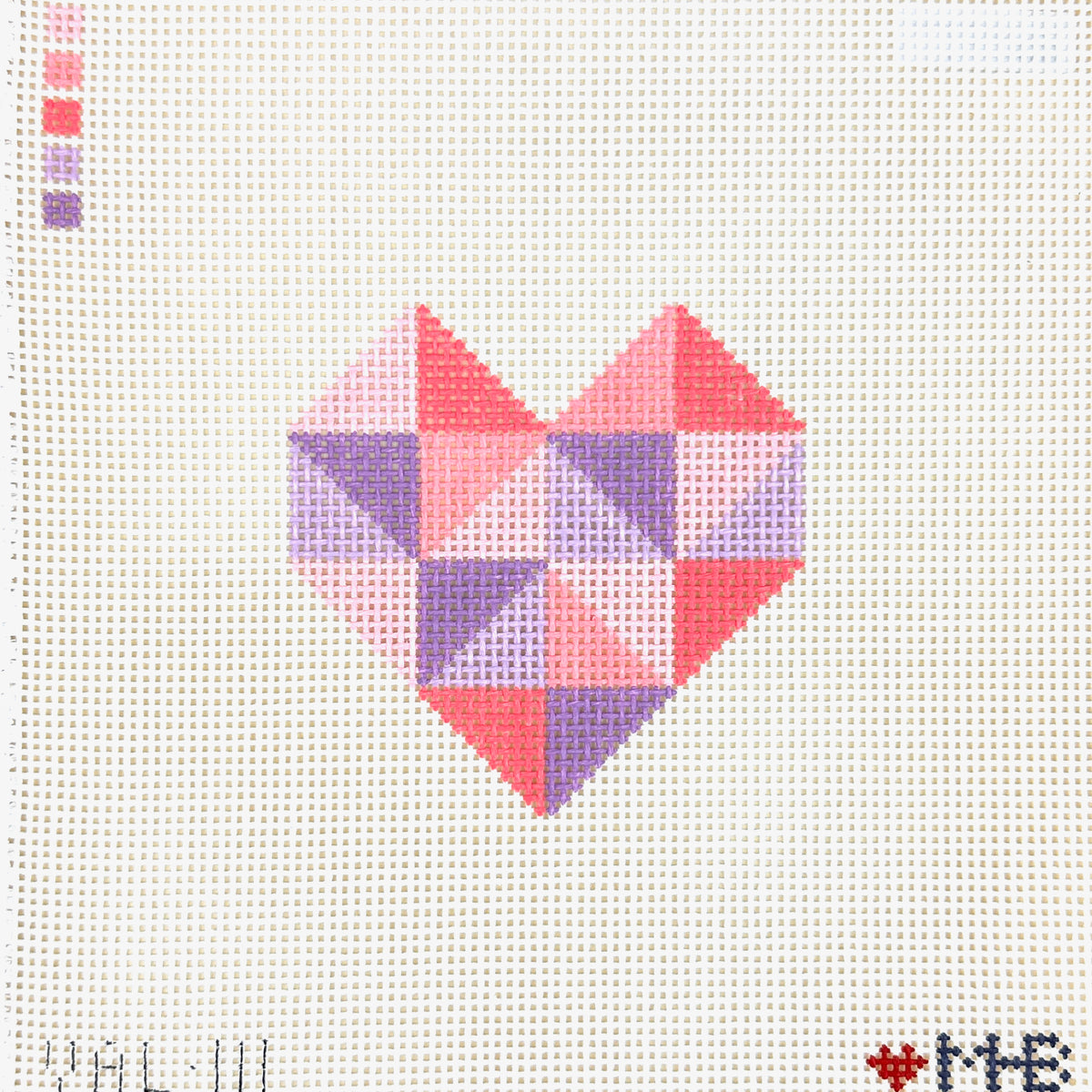 Love MHB Studio Quilted Heart Needlepoint Canvas