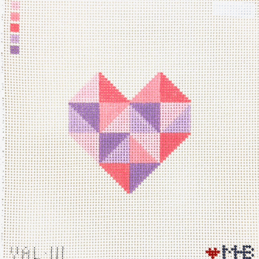 Love MHB Studio Quilted Heart Needlepoint Canvas