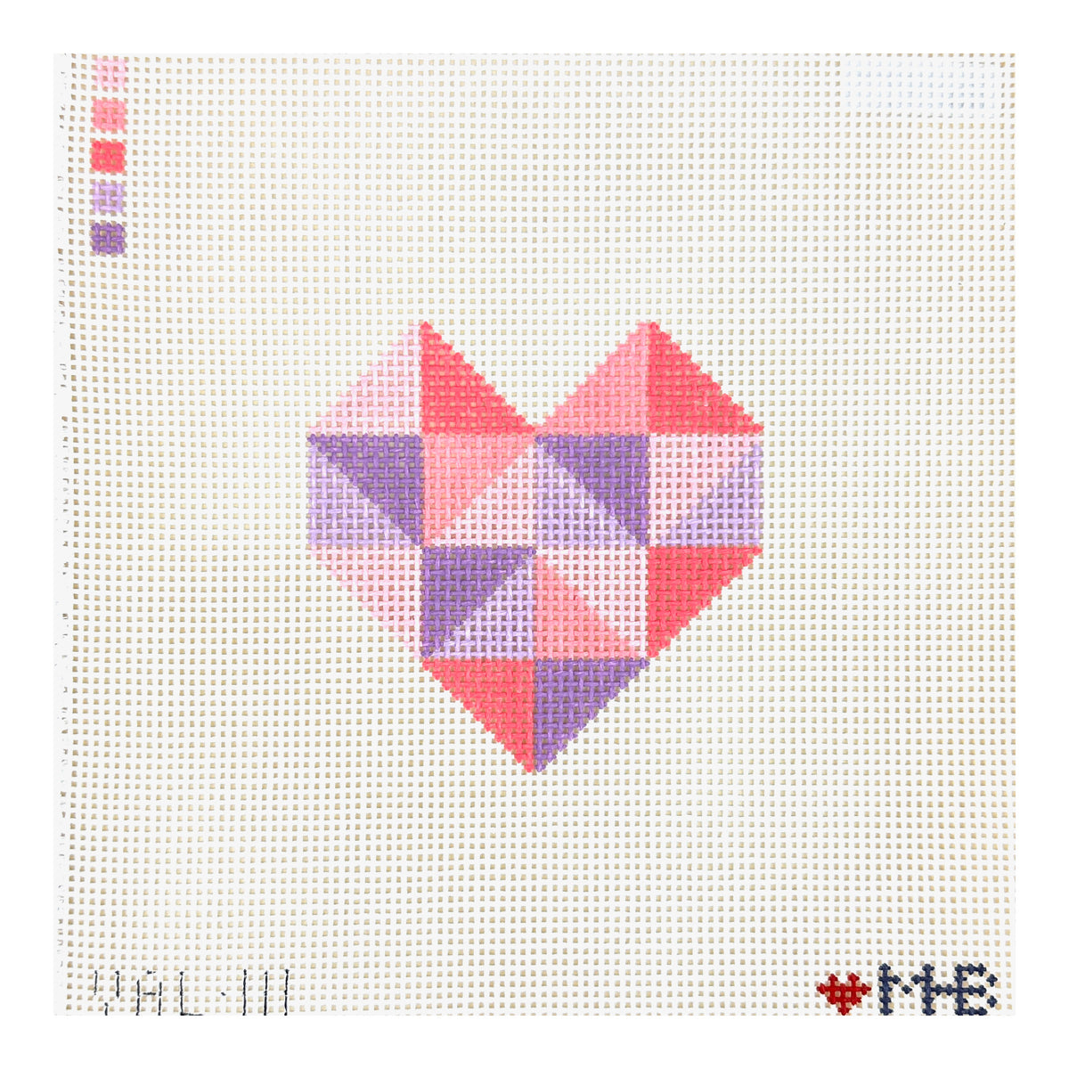 Love MHB Studio Quilted Heart Needlepoint Canvas