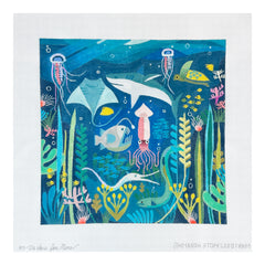 Love You More Amanda Stofflebotham Sea Creatures Needlepoint Canvas