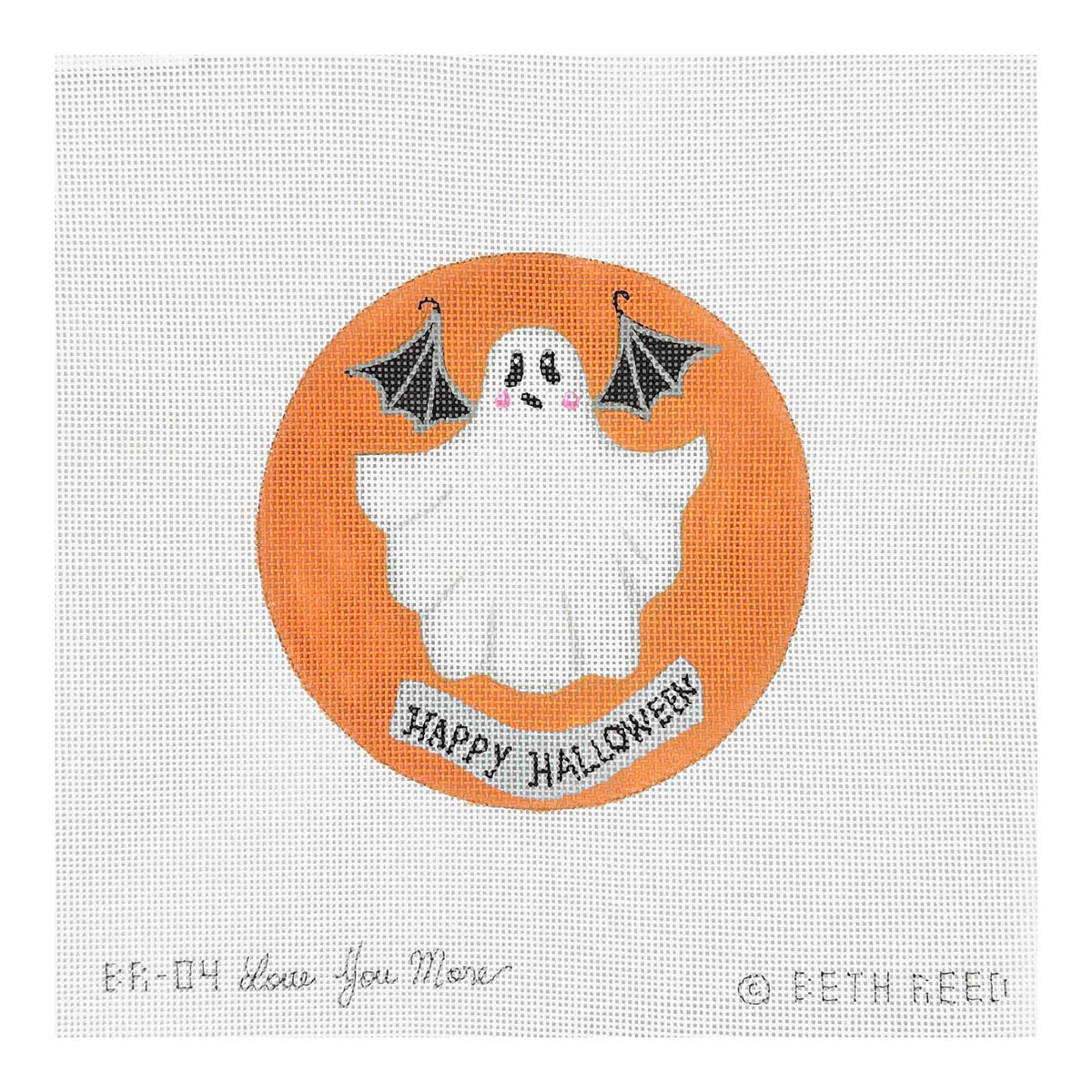 Love You More Beth Reed Happy Halloween Needlepoint Canvas