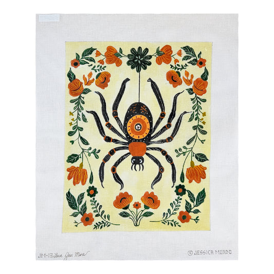 Love You More Jessica Mundo Halloween Spider Needlepoint Canvas