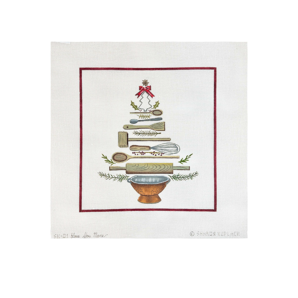 Love You More Sharon Kuplack Baking Spirits Right Needlepoint Canvas