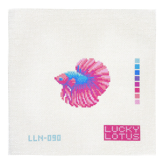 Lucky Lotus Betta Fish Needlepoint Canvas