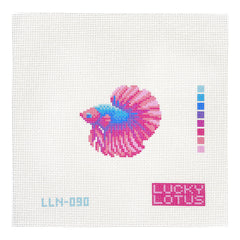 Lucky Lotus Betta Fish Needlepoint Canvas