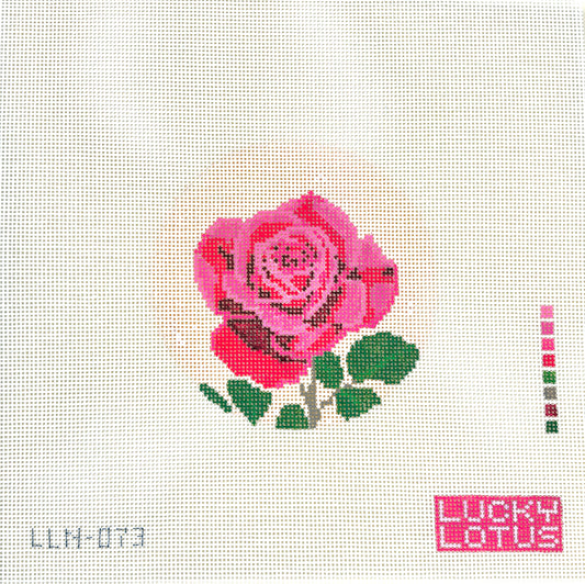 Lucky Lotus Flowers of America New York Rose Needlepoint Canvas