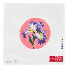 Lucky Lotus Needlepoint Flowers of the 50 States - Tennessee Iris Needlepoint Canvas