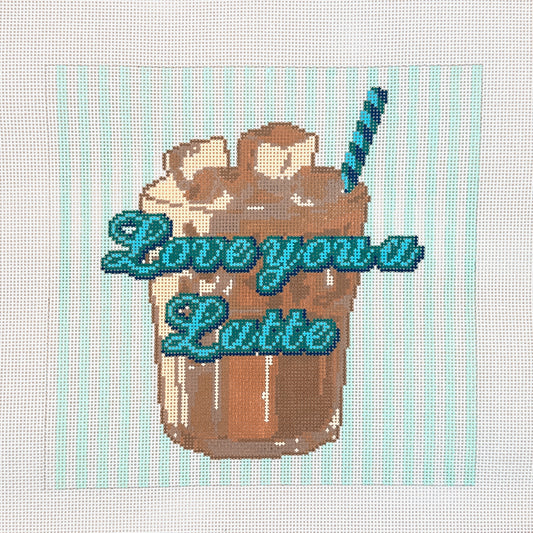 Lucky Lotus Needlepoint Love You A Latte Needlepoint Canvas