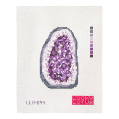 Lucky Lotus Needlepoint Amethyst Geode Needlepoint Canvas