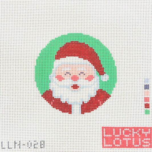 Lucky Lotus Needlepoint Cheeky Santa Needlepoint Canvas