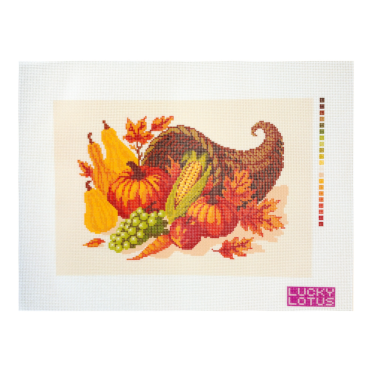 Lucky Lotus Needlepoint  Cornucopia Needlepoint Canvas