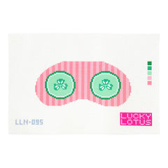 Lucky Lotus Needlepoint Cucumber Sleep Mask Needlepoint Canvas