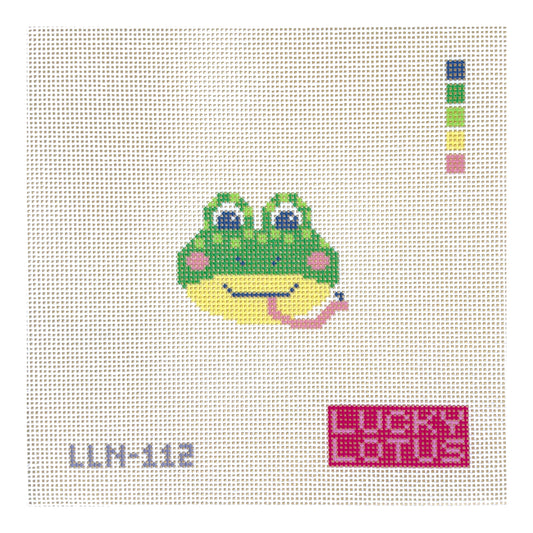 Lucky Lotus Needlepoint Lucky Littles Frog Needlepoint Canvas