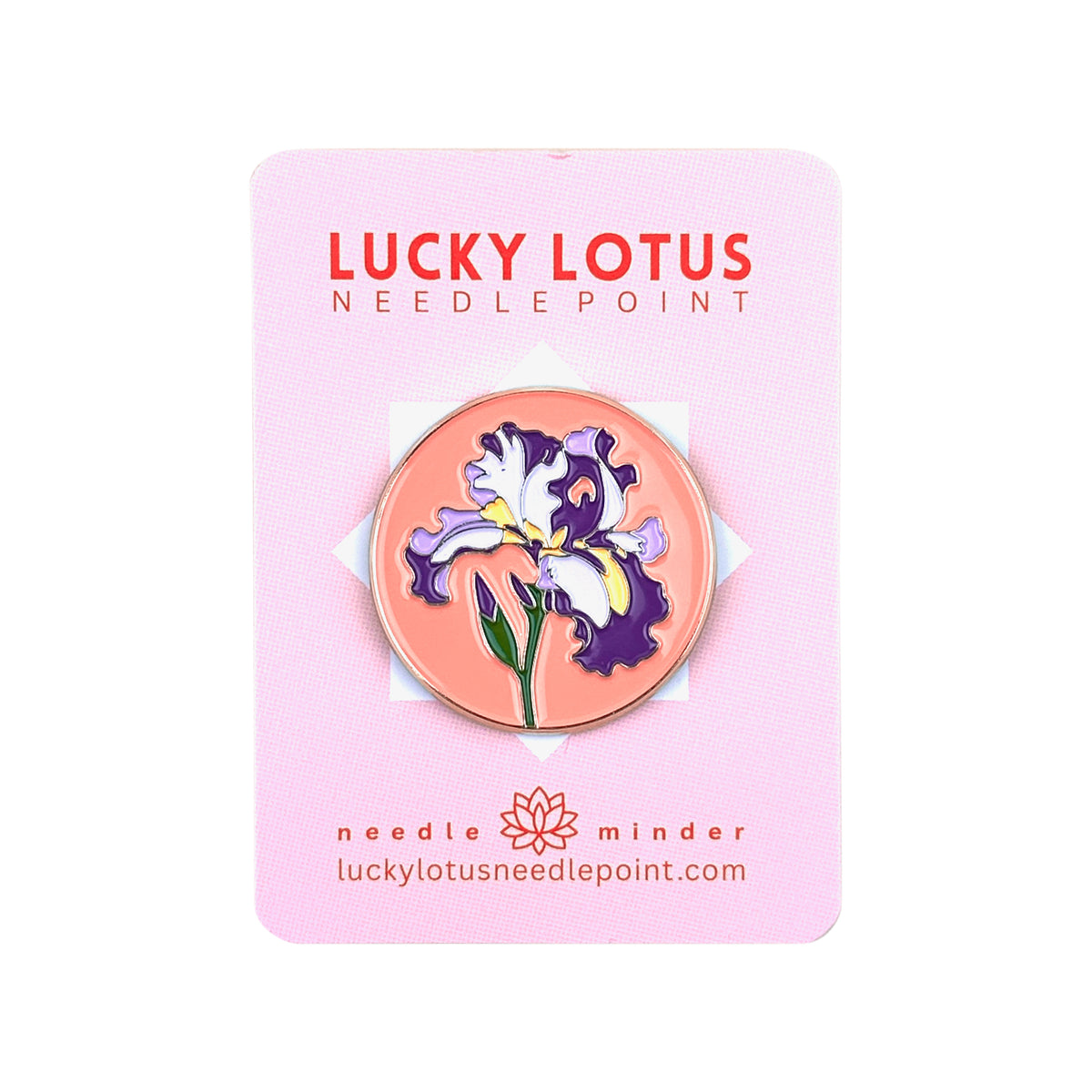 Lucky Lotus Needlepoint Tennessee Iris Needle Minder