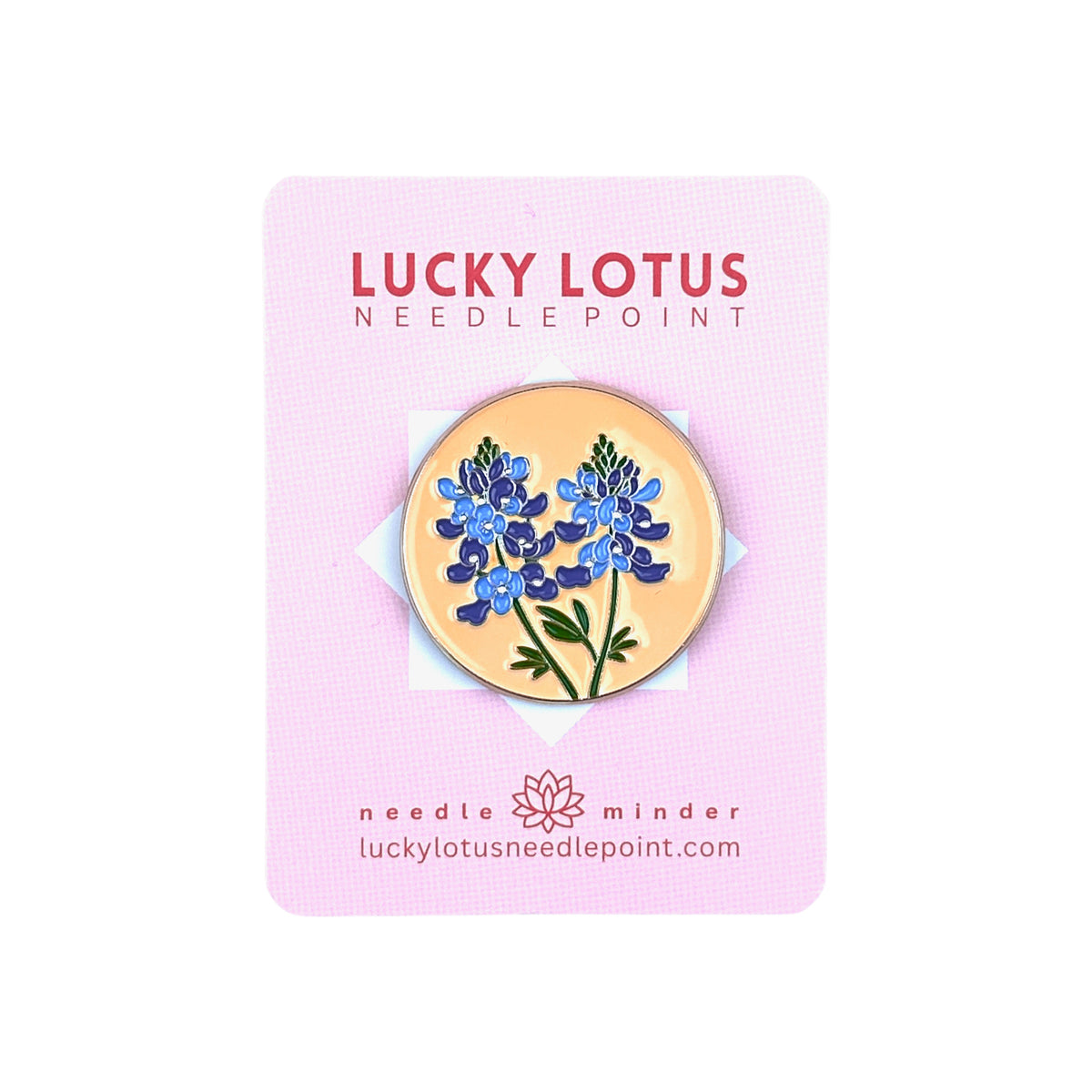 Lucky Lotus Needlepoint Texas Bluebonnet Needle Minder