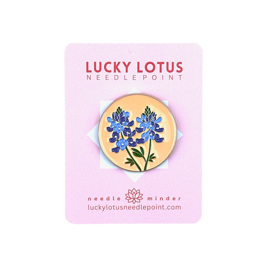Lucky Lotus Needlepoint Texas Bluebonnet Needle Minder