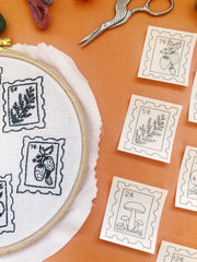 M Creative J Botanical Stamps Peel Stick and Stitch Embroidery Patterns