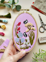 M Creative J Butterfly Garden Embroidery Kit