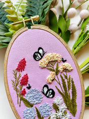 M Creative J Butterfly Garden Embroidery Kit