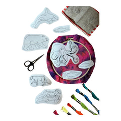M Creative J Pacific Northwest Animal Embroidery Peel Stick and Stitch Patterns