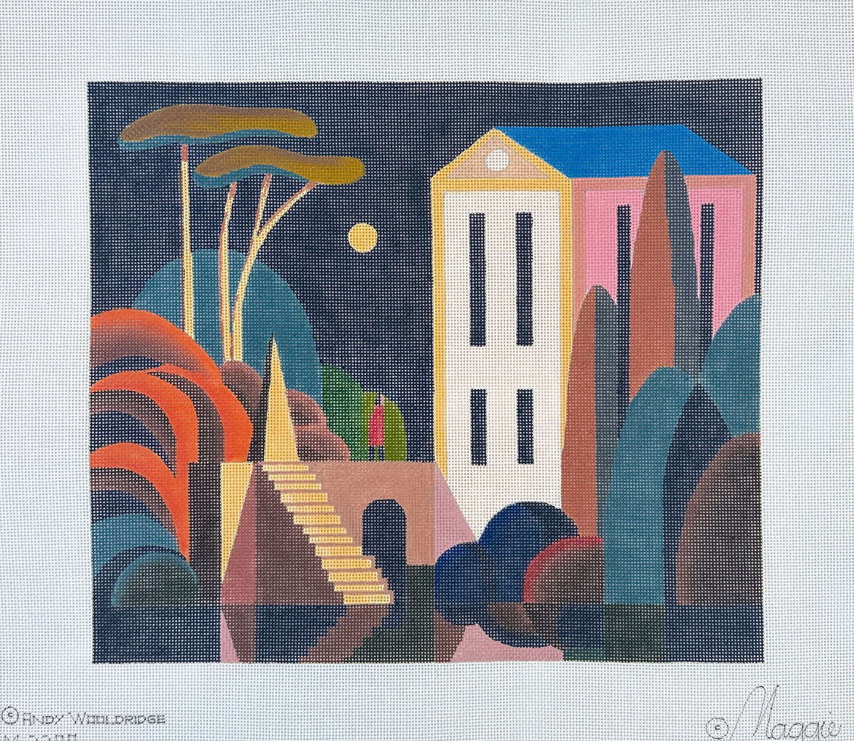 Maggie Co Andy Wooldridge Night at Longworth Needlepoint Canvas