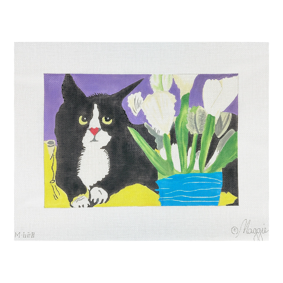 Maggie Co Anne Davis Pondering Needlepoint Canvas