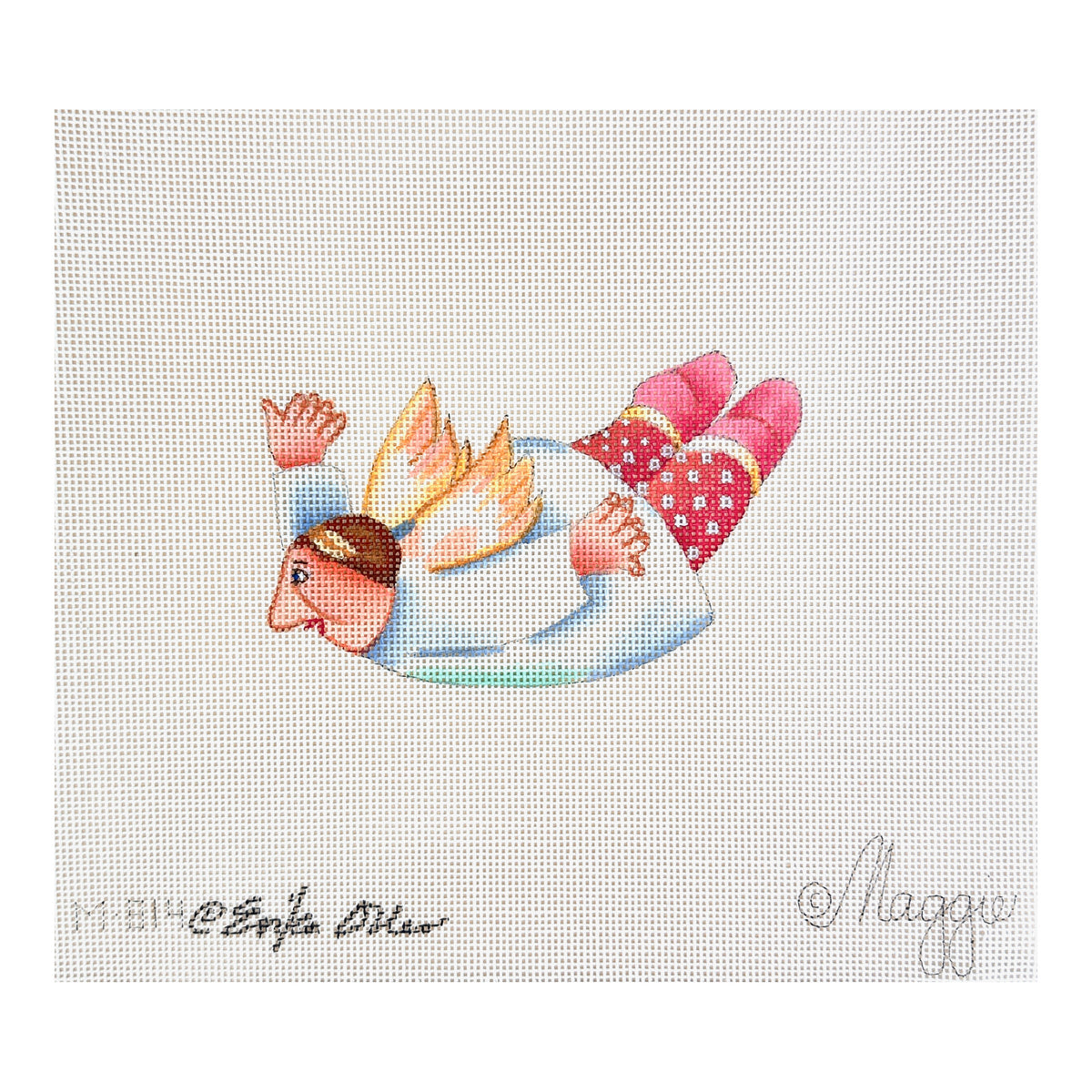Maggie Co Erika Oller Grandmas Visit Needlepoint Canvas