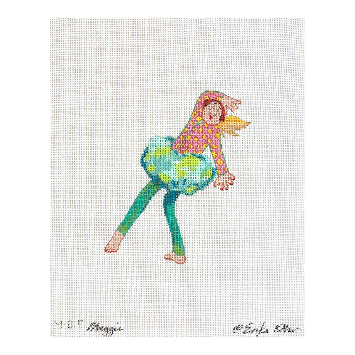 Maggie Co Erika Oller My Lady Greenpants Needlepoint Canvas