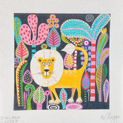 Maggie Co Gill Bond Large Surprised Lion Needlepoint Canvas