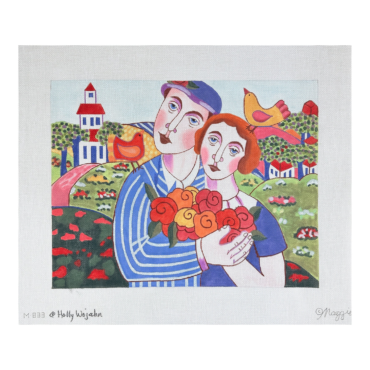 Maggie Co Holly Wojahn A Day in the Country Needlepoint Canvas