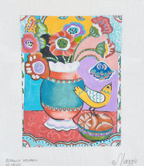 Maggie Co Holly Wojahn Holly's Flowers VI Needlepoint Canvas