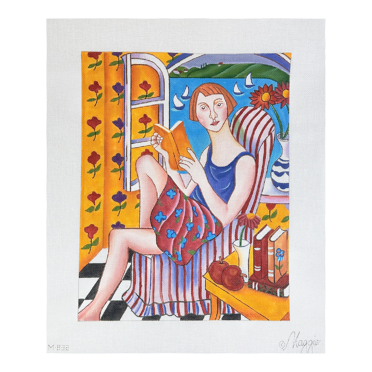 Maggie Co Holly Wojahn I Am Bored Needlepoint Canvas