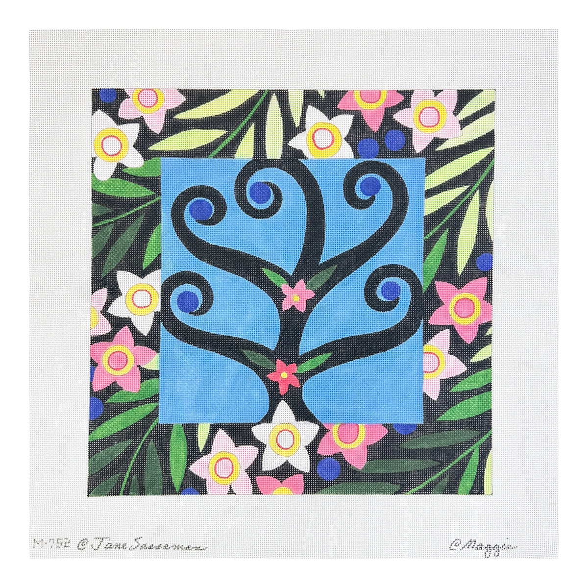 Maggie Co Jane Sassaman Spring Tree Needlepoint Canvas