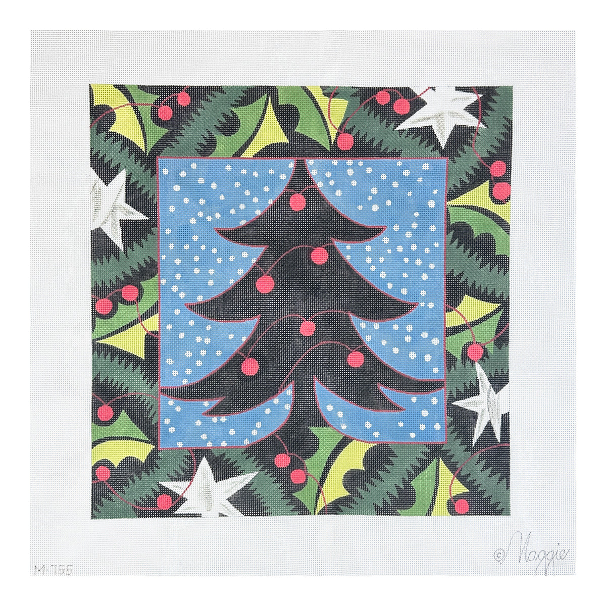 Maggie Co Jane Sassaman Winter Tree Needlepoint Canvas