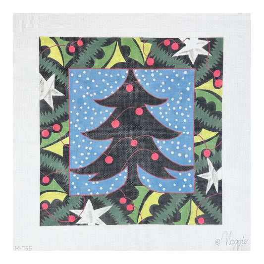 Maggie Co Jane Sassaman Winter Tree Needlepoint Canvas