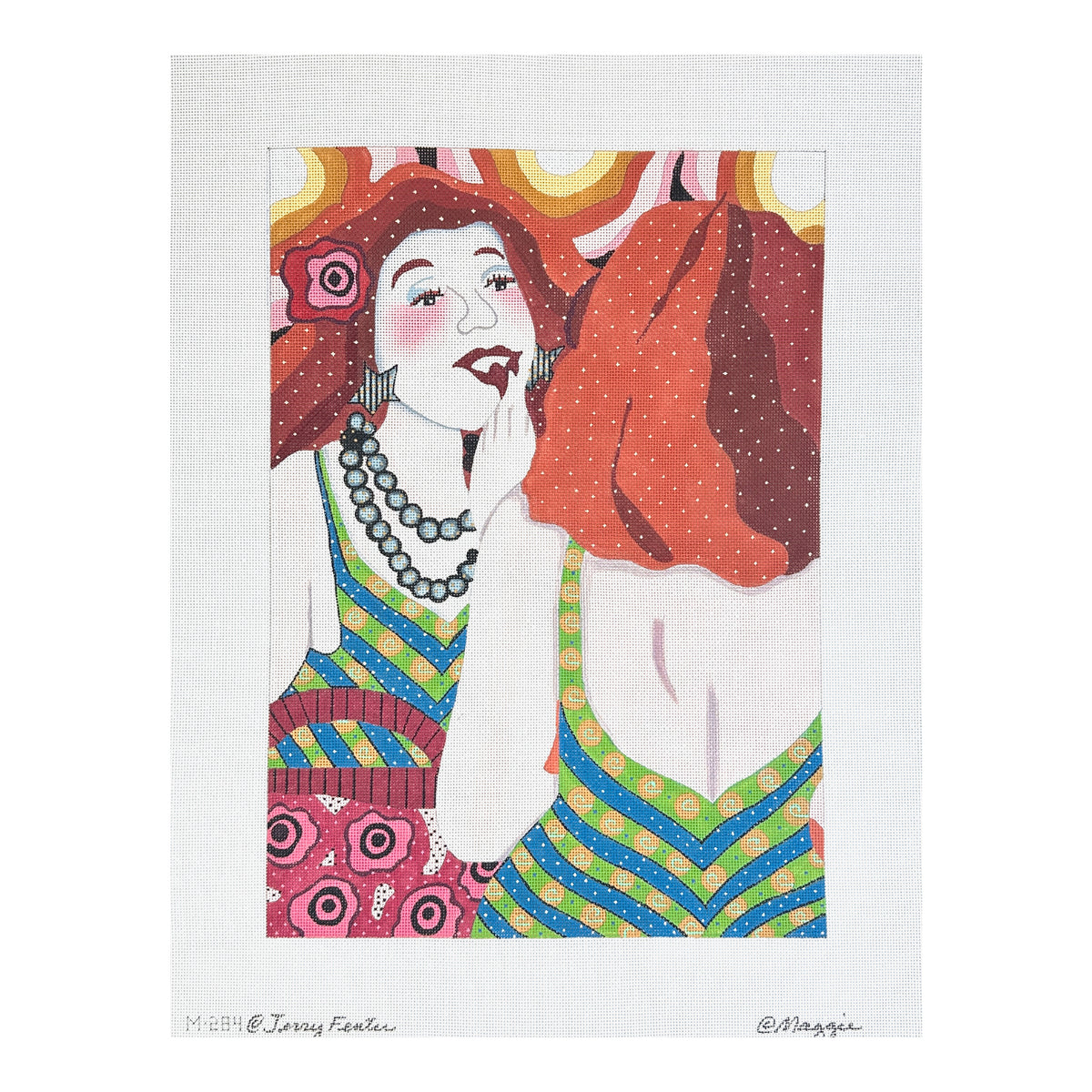 Maggie Co Jerry Fenter Almost Dangerous Needlepoint Canvas