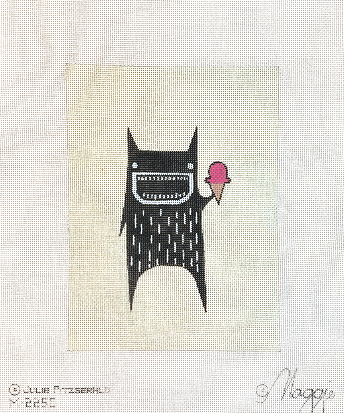 Maggie Co Julie FitzGerald Ice Cream Monster Needlepoint Canvas