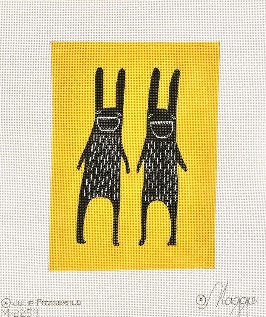Maggie Co Julie FitzGerald Rabbit Monster Needlepoint Canvas