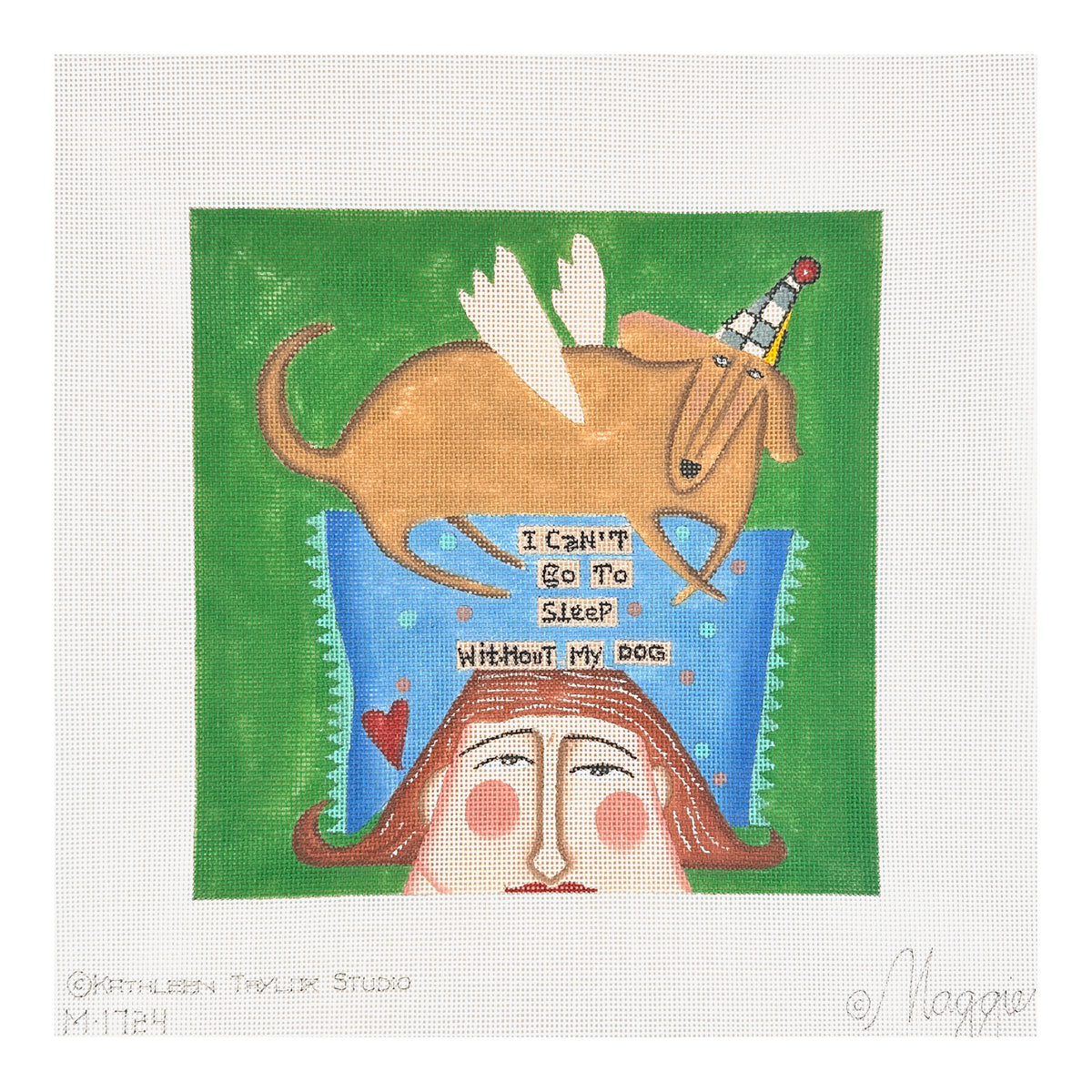 Maggie Co Kathleen Taylor Can't Go to Sleep Needlepoint Canvas