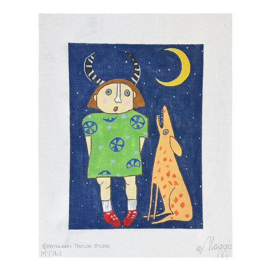 Maggie Co Kathleen Taylor Studio Howling Needlepoint Canvas