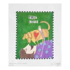 Maggie Co Kathleen Taylor Studio True Love Needlepoint Canvas - Dog