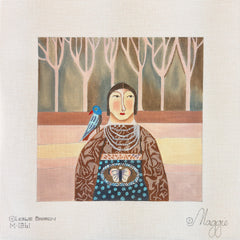 Maggie Co Leslie Barron Winter Bird Needlepoint Canvas