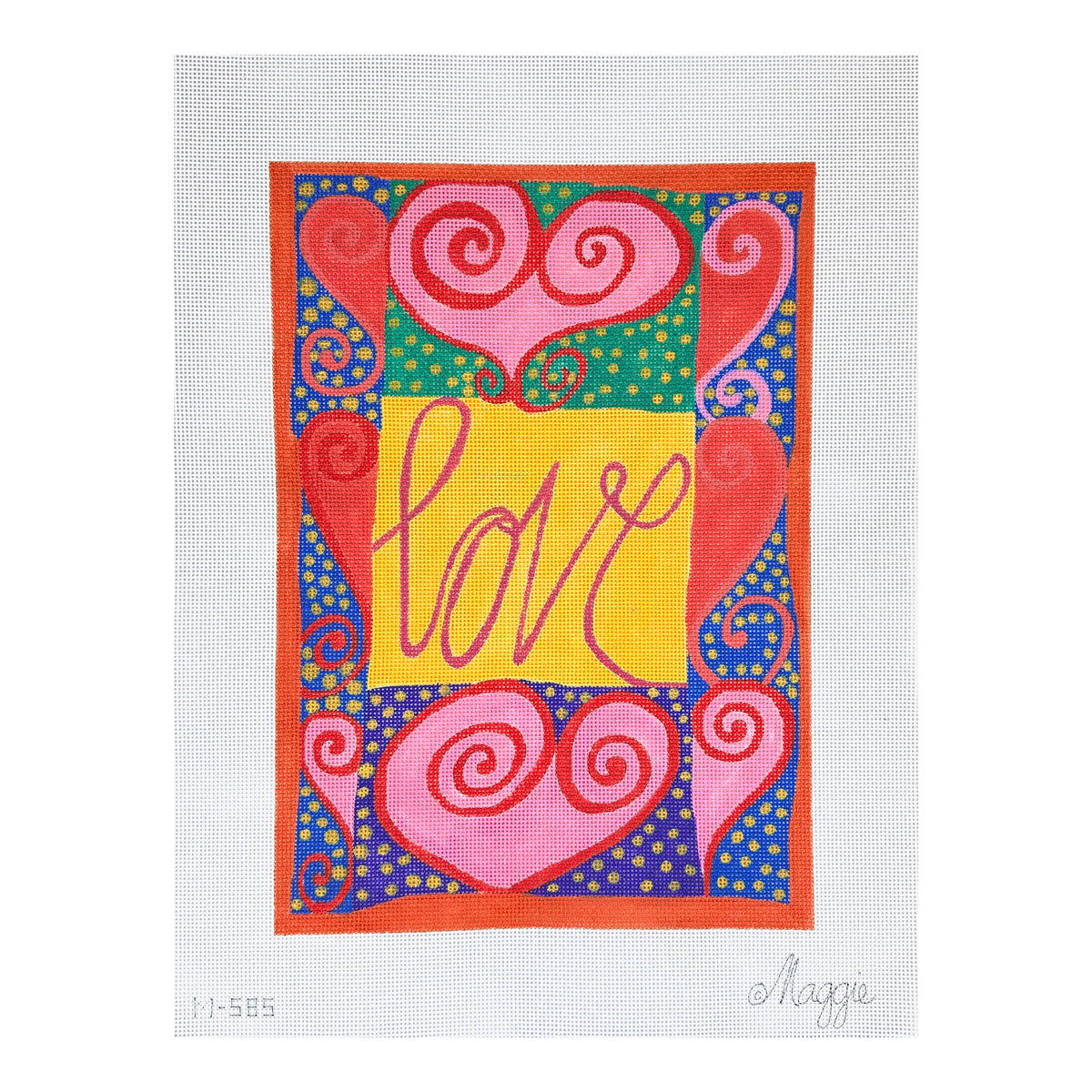 Maggie Co Love Needlepoint Canvas