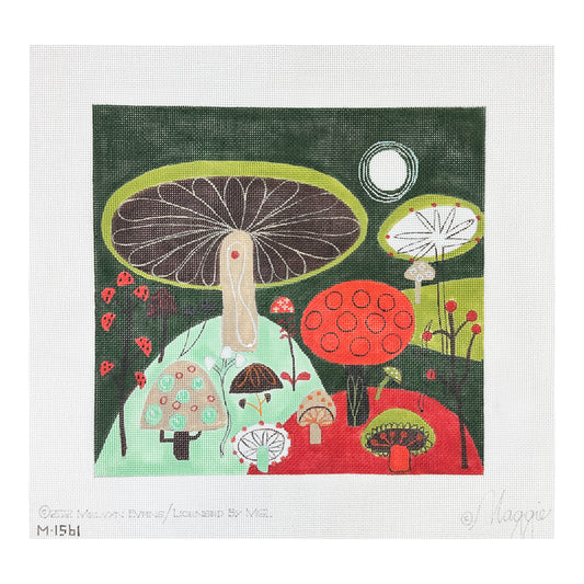 Maggie Co Melvyn Evans Fungi Needlepoint Canvas