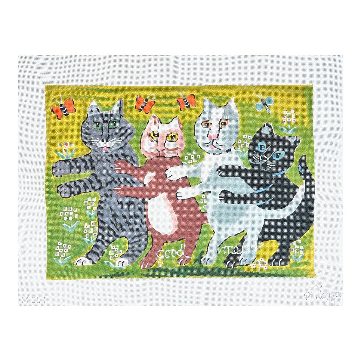 Maggie Co Nancy Thomas Good Mews Needlepoint Canvas