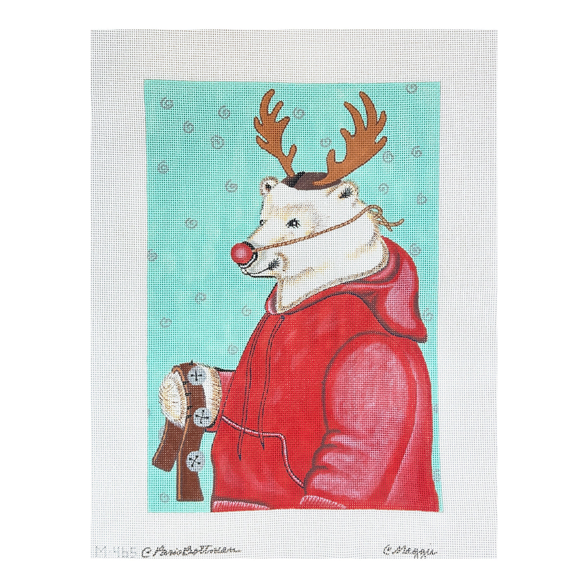 Maggie Co Paris Bottman Rudolph Needlepoint Canvas