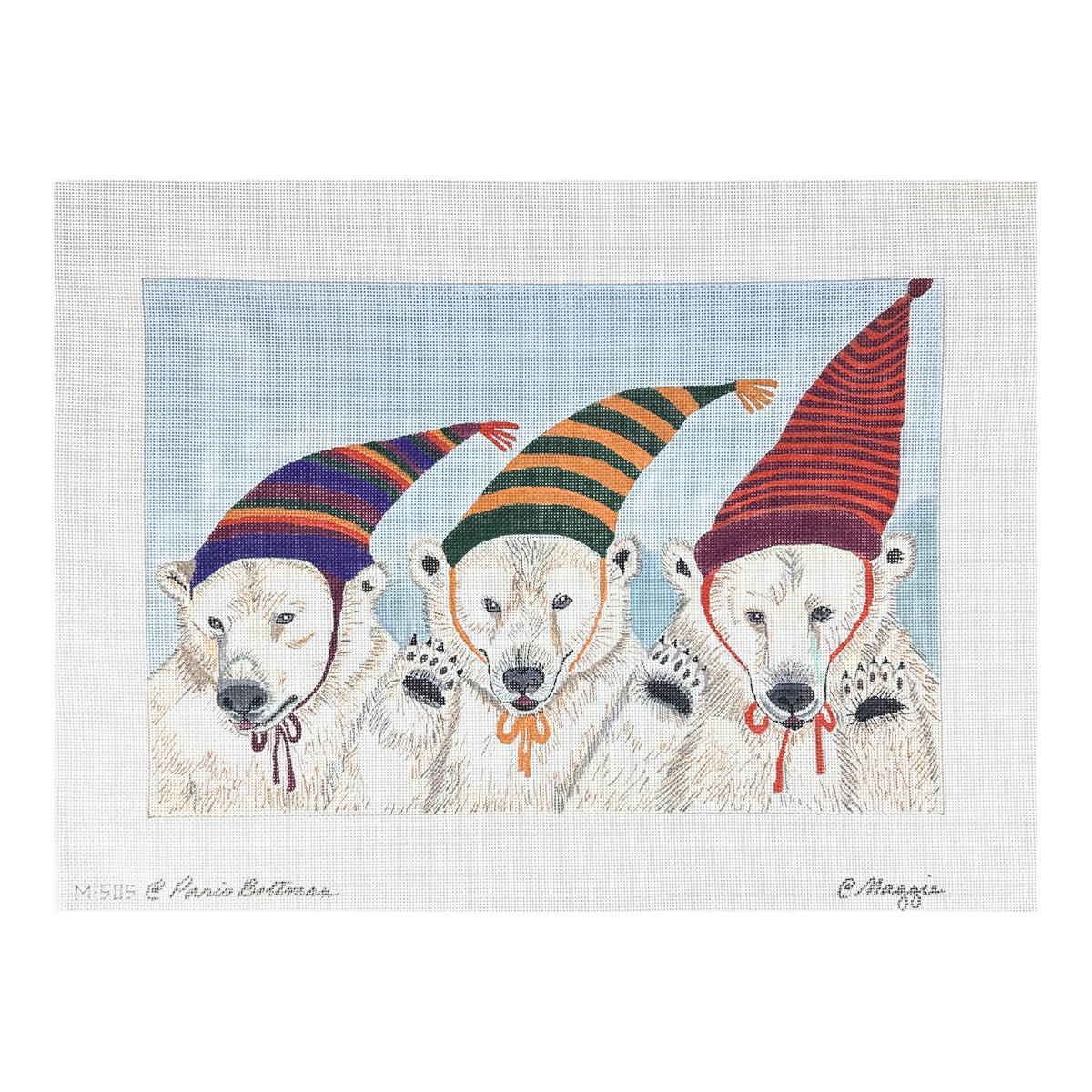 Maggie Co Paris Bottman We Three Bears Needlepoint Canvas
