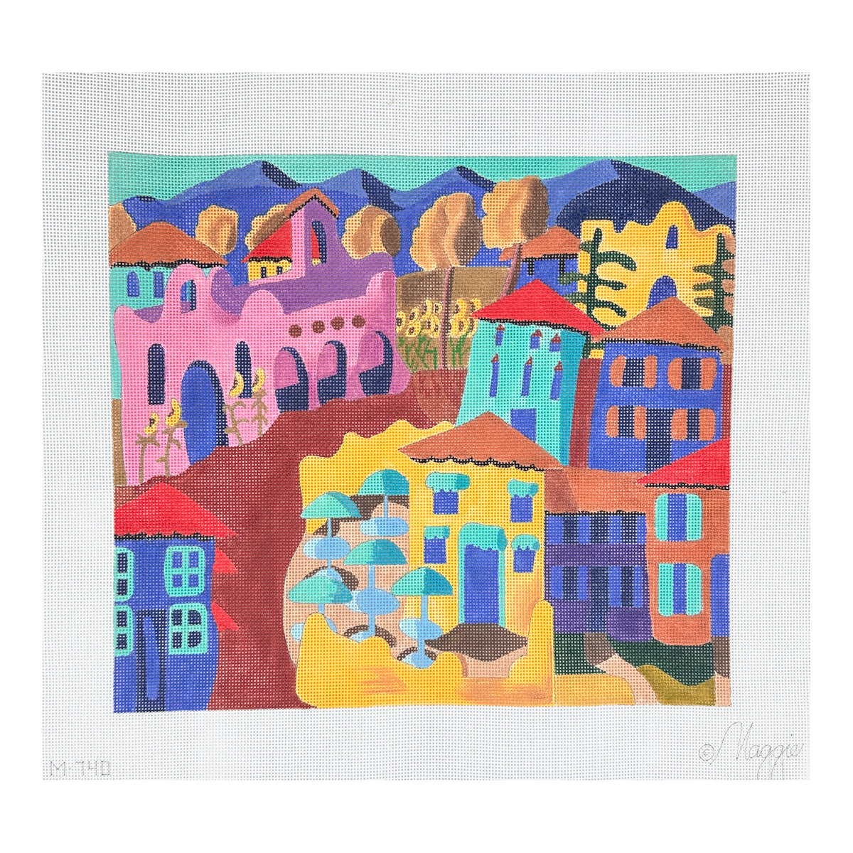 Maggie Co Paula Neumann Coming Up Through The Cracks Needlepoint Canvas