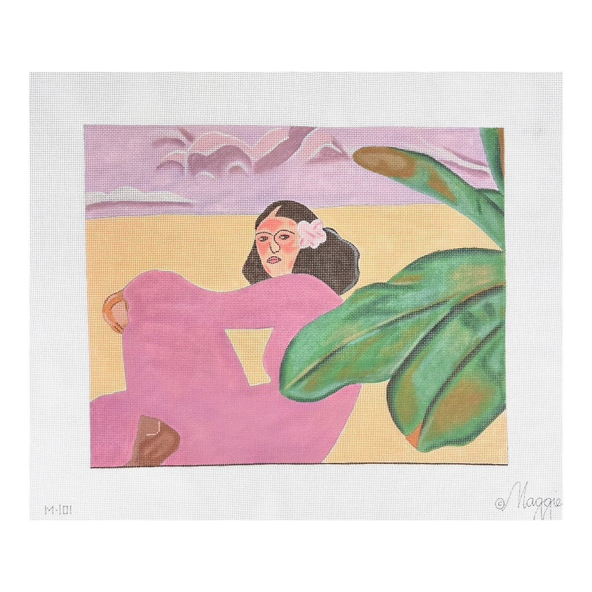 Maggie Co Pegge Hopper Kailua Noon Needlepoint Canvas